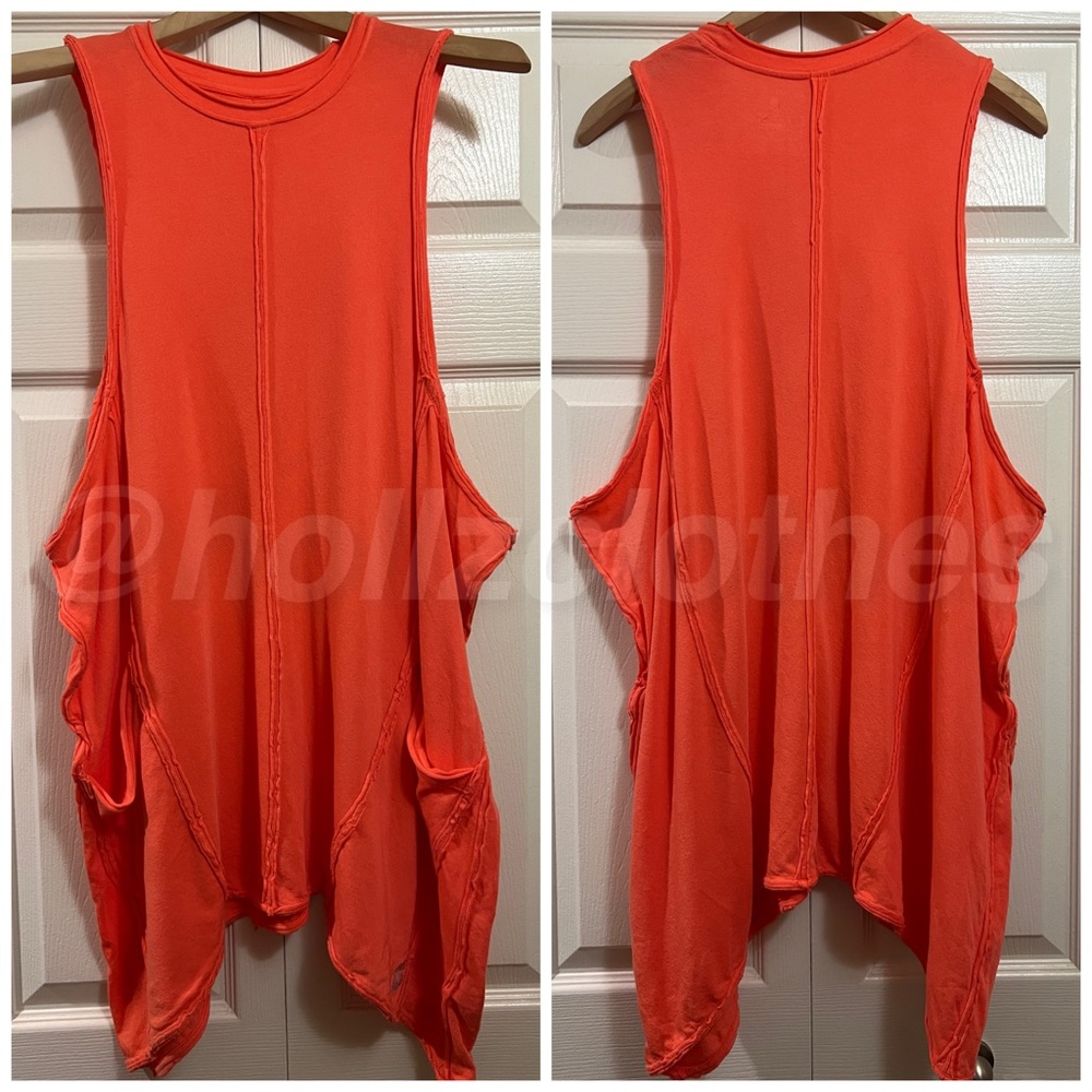 ❌SOLD❌ NWOT Free People Sleeveless Patch Pocket Dress Coral ❌SOLD❌ - Picture 1 of 12
